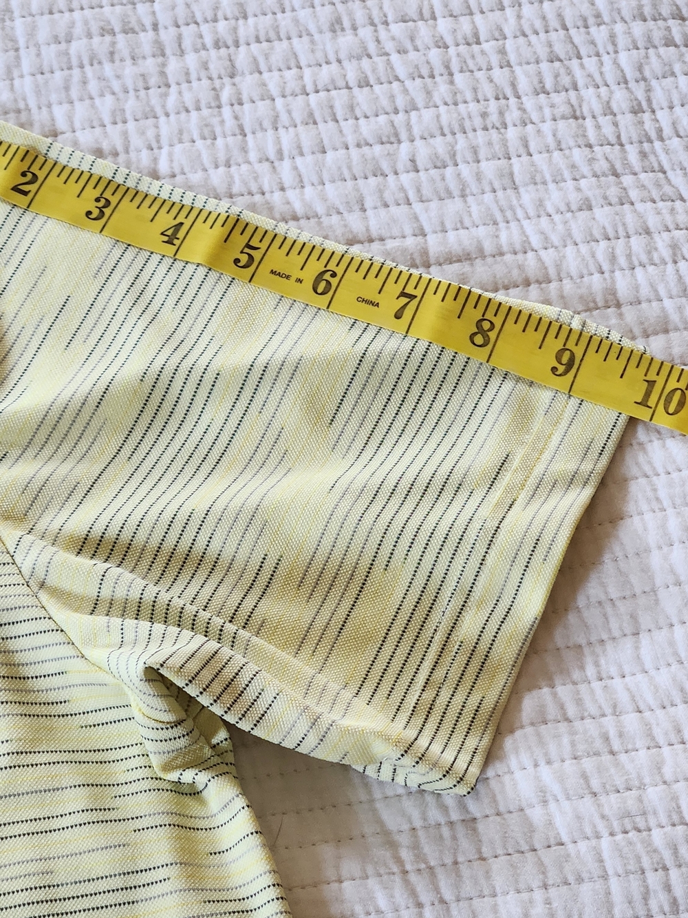 adidas Men’s Pale Yellow Striped Polo Shirt Size XL - Picture 5 of 10